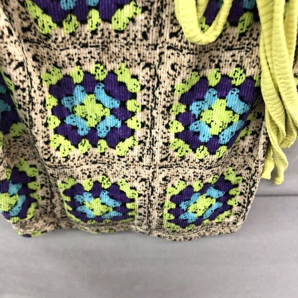 New Without Tags Rue 21 Yellow Tan Purple Halter Knee Length Dress Size M Women - Picture 6 of 13